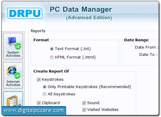 Remote Keystrokes Recorder