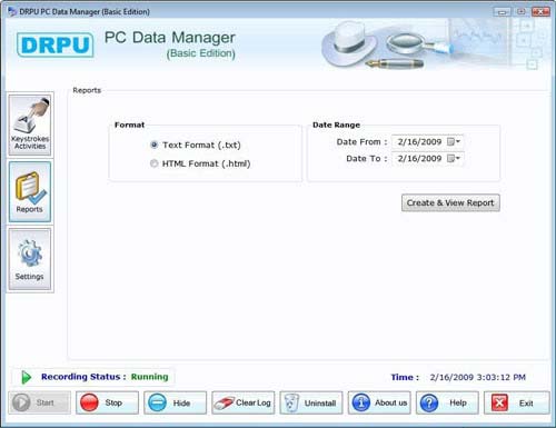 Create and view the report