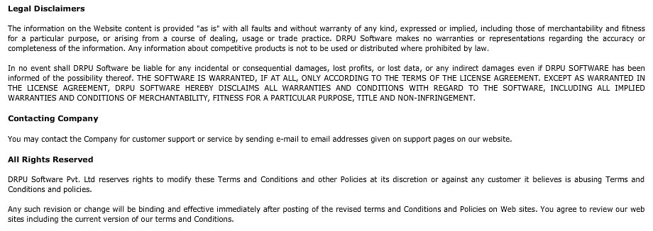 Terms and Conditions