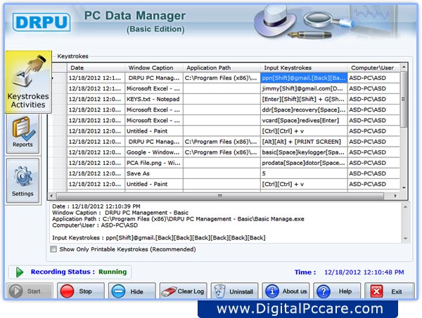 PC monitoring software