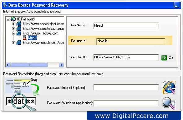 Internet Explorer Password Recovery