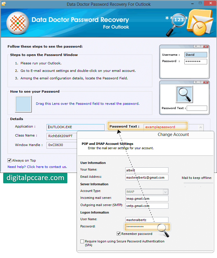 Outlook and Outlook Express Password Recovery Software 