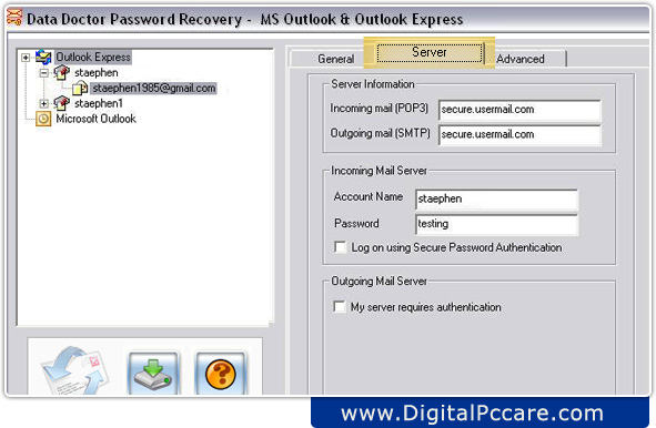 Outlook Express Password Recovery