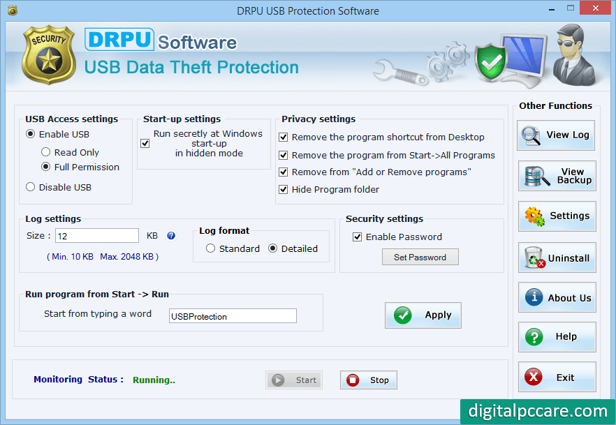USB Data Protection Tool for Windows Network