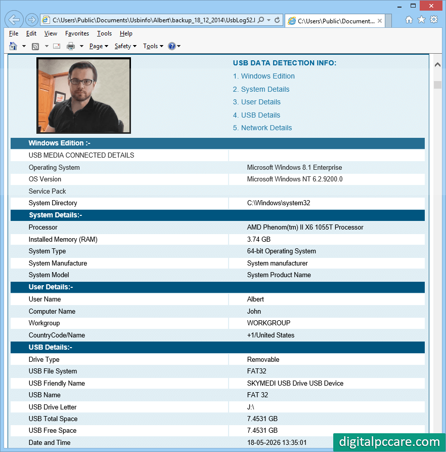 USB Data Protection Tool for Windows Network