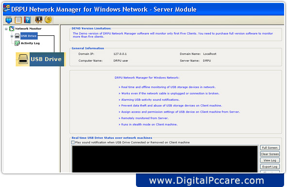 USB Data Protection Tool for Windows Network