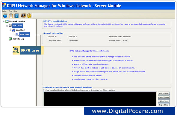 USB Data Protection Tool for Windows Network